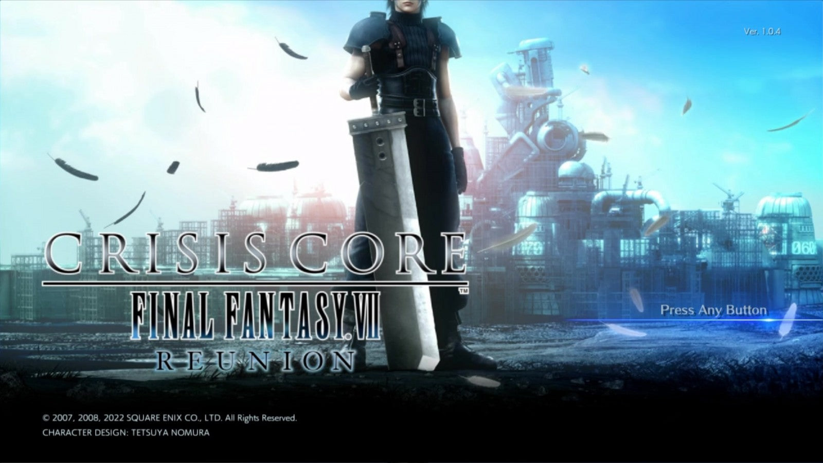 Crisis Core: Final Fantasy VII Reunion title screen for Nintendo Switch (NS) video game