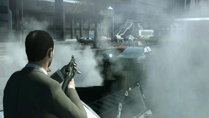 Retro Kane and Lynch Dead Men Xbox 360 inspired design featuring dark crime thriller shooter aesthetic vintage HD era mercenary fugitive storyline intense gunfights chaotic urban environments gritty cinematic action fugitive escape narrative nostalgic third person shooter presentation gameplay