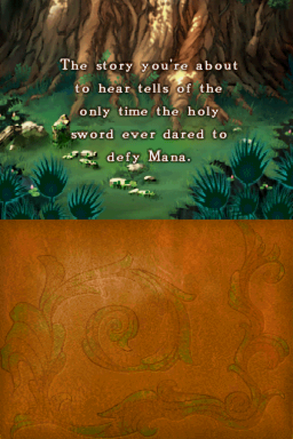 Children of Mana Nintendo DS game featuring action RPG gameplay with real time combat dungeon exploration character progression and cooperative multiplayer in the Mana series fantasy world gameplay