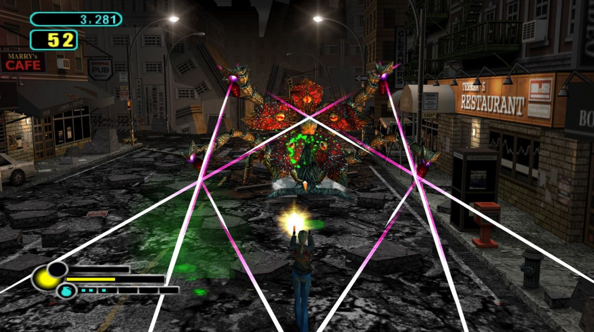 Space Raiders GameCube GC video game, arcade-style shooter, space combat adventure, action gameplay, multiplayer, Nintendo GameCube title gameplay screenshot