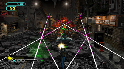 Space Raiders GameCube GC video game, arcade-style shooter, space combat adventure, action gameplay, multiplayer, Nintendo GameCube title gameplay screenshot