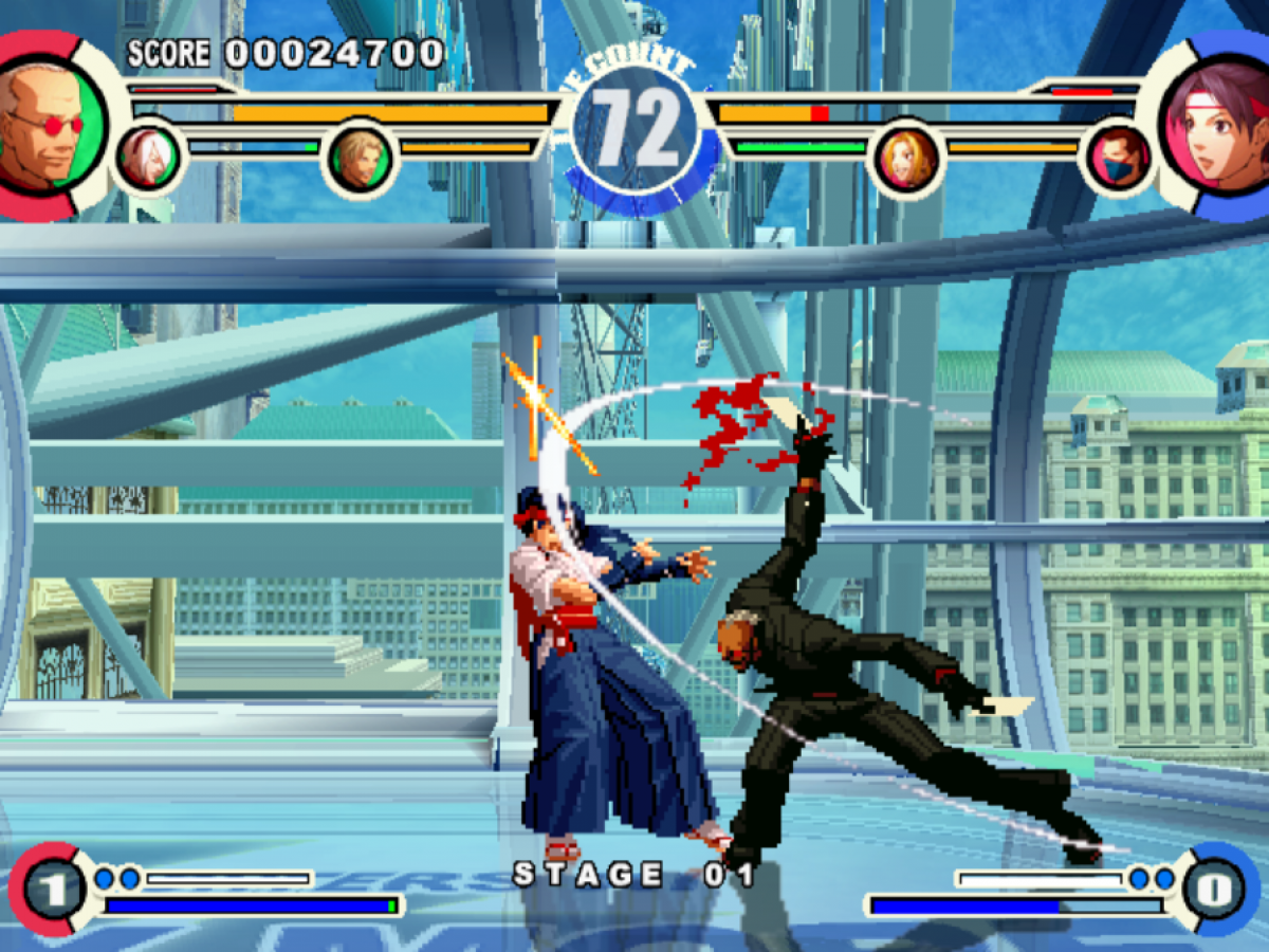 The King of Fighters XI retro PlayStation 2 video game The King of Fighters fighting game arcade combat team battles SNK multiplayer action console title PlayStation 2 release gameplay