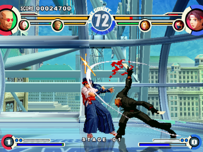The King of Fighters XI retro PlayStation 2 video game The King of Fighters fighting game arcade combat team battles SNK multiplayer action console title PlayStation 2 release gameplay