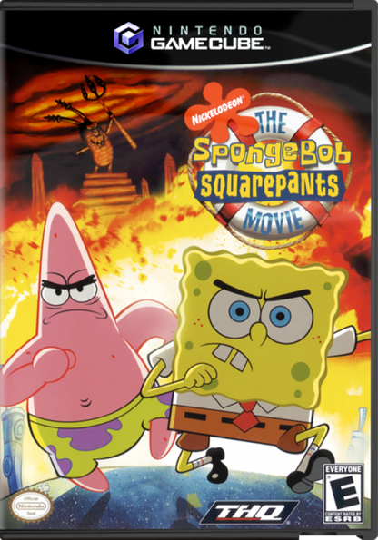 The SpongeBob SquarePants Movie cover art for Nintendo GameCube (GC) platforming adventure video game