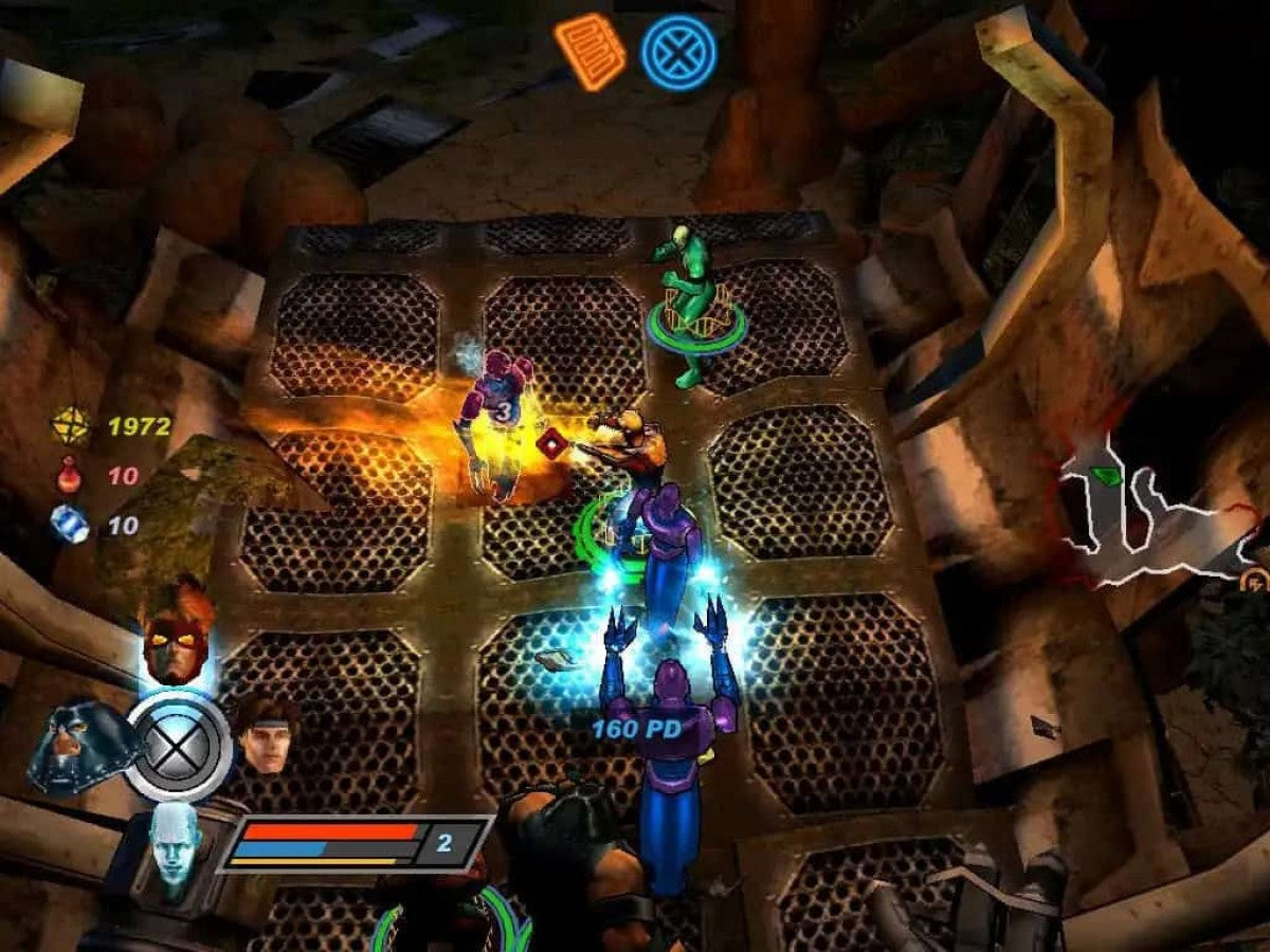 X-Men Legends II: Rise of Apocalypse for PlayStation Portable (PSP) at Gamers INC, featuring the epic action-RPG that unites the X-Men and the Brotherhood of Mutants against the ultimate threat of Apocalypse, allowing you to build a powerful four-player dream team from over 16 playable characters with customizable superpowers, deep RPG progression, and handheld-exclusive content for mutant mayhem on the go gameplay screenshot