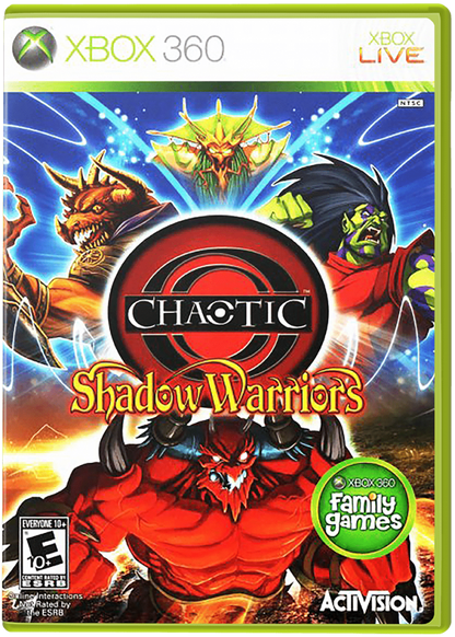Chaotic: Shadow Warriors cover art for Xbox 360 (X360) trading card battle video game