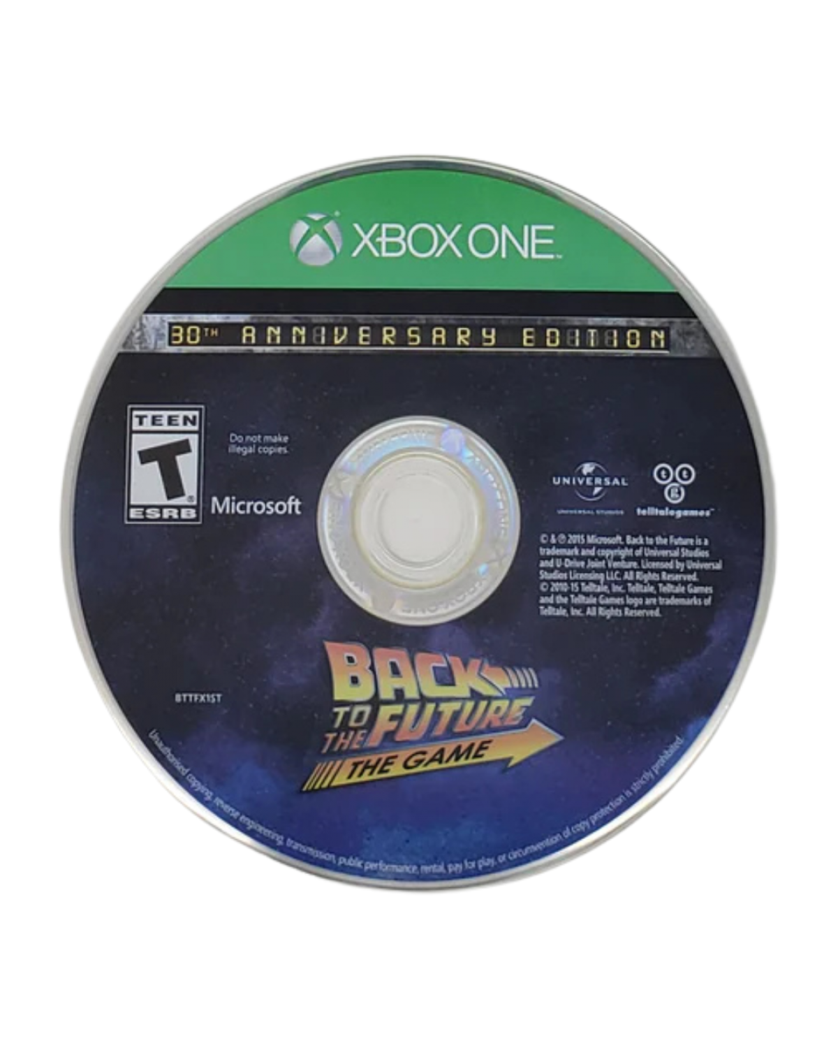 Back to the Future The Game featuring episodic adventure gameplay based on the iconic sci-fi film series Front Cover Disc
