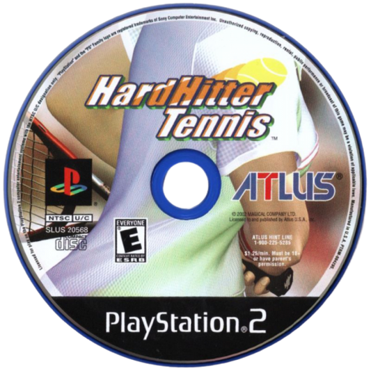 Hard Hitter Tennis disc art for Playstation 2 (PS2) video game