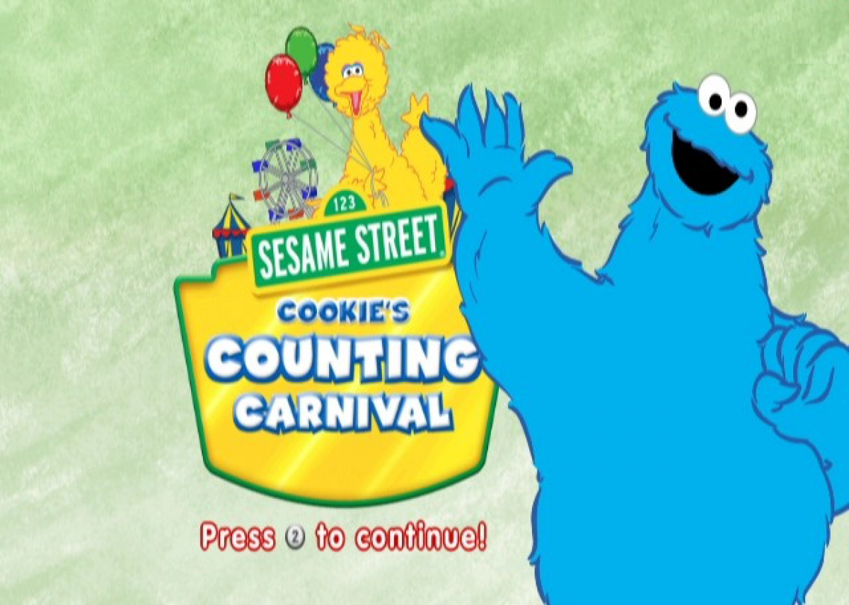 Sesame Street: Cookie's Counting Carnival – Nintendo Wii (Wii) children’s educational counting adventure video game title screen