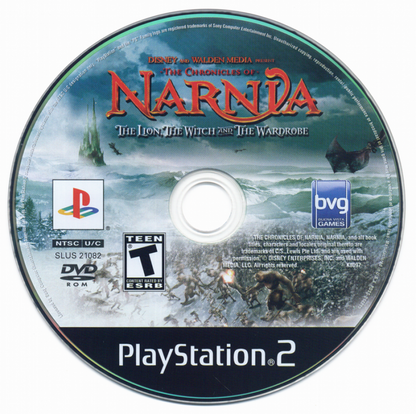 The Chronicles of Narnia: The Lion, the Witch and the Wardrobe – PlayStation 2 (PS2) video game disc, action-adventure fantasy.