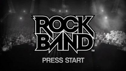 Rock Band start screen for Xbox 360 (X360) music rhythm video game