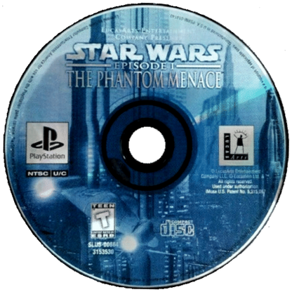 Star Wars: Episode I – The Phantom Menace disc for PlayStation 1 (PS1) action-adventure video game