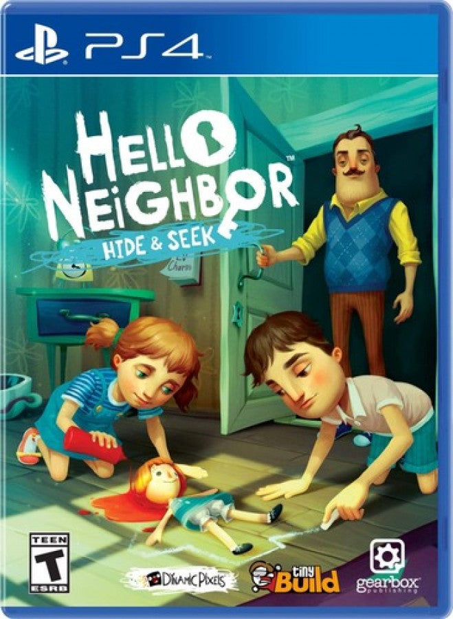 Hello Neighbor Hide & Seek cover art for PlayStation 4 video game.