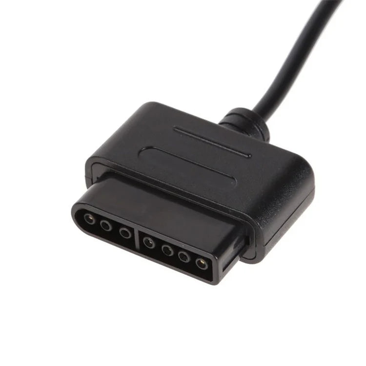 SNES Controller Extension Cable for Super Nintendo Entertainment System wired accessory extended reach longer distance gaming comfortable couch play output end