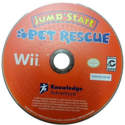 JumpStart: Pet Rescue – Nintendo Wii (Wii) educational adventure mini-game video game disc