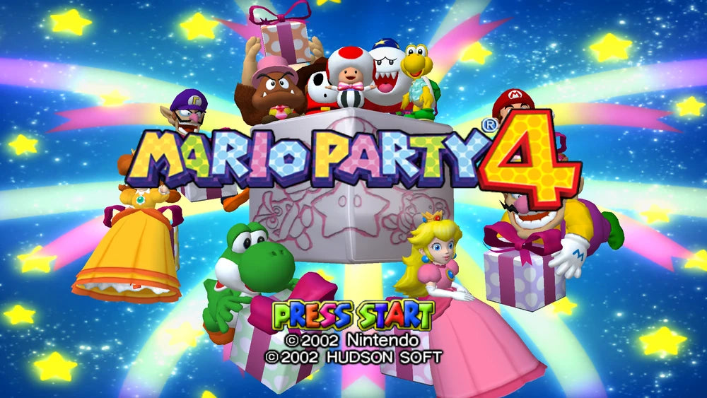 Mario Party 4 – GameCube (GC) title screen for Mario Party 4 GameCube Game