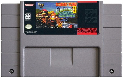 Donkey Kong Country 3: Dixie Kong's Double Trouble – Super Nintendo Entertainment System (SNES) Front cartridge Box art image 