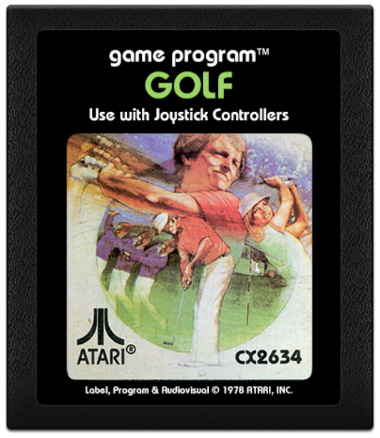 Golf cartridge art for Atari 2600 (2600) video game
