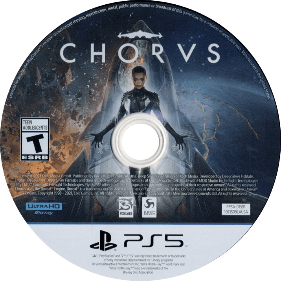 Chorus disc for PlayStation 5 (PS5) space combat action video game