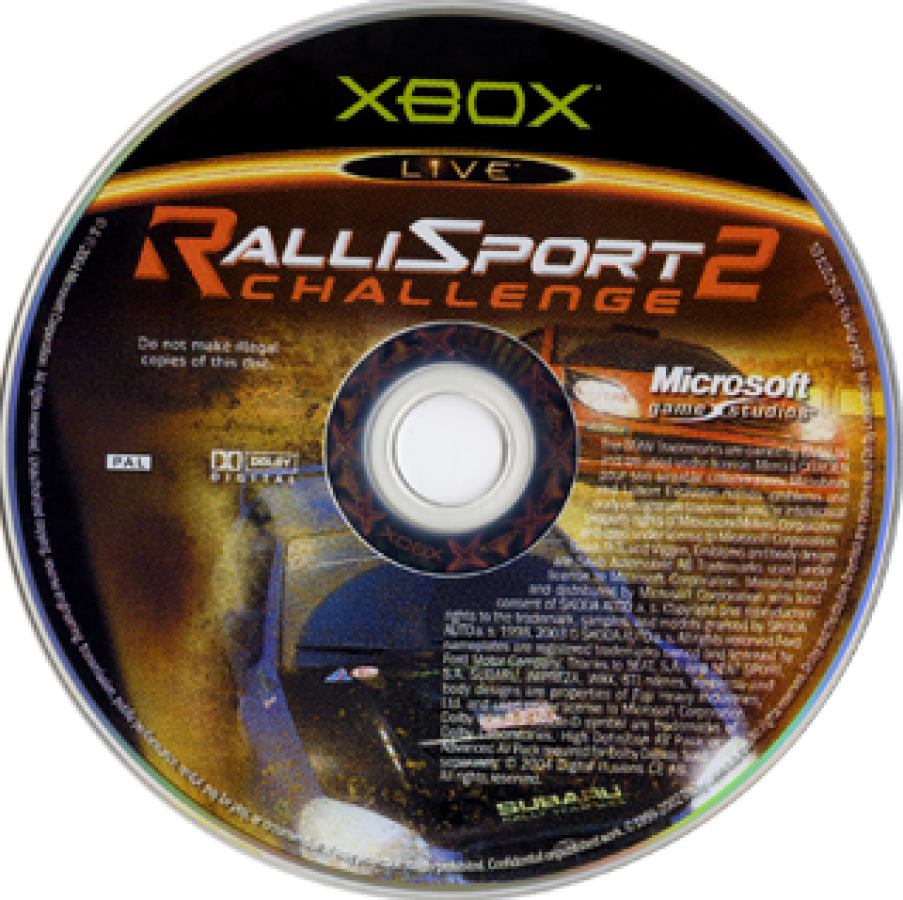 Rallisport Challenge 2 disc art for Xbox (XBOX) video game
