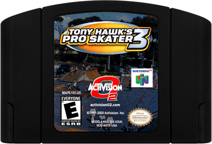 Tony Hawk's Pro Skater 3 cartridge for Nintendo 64 (N64) video game