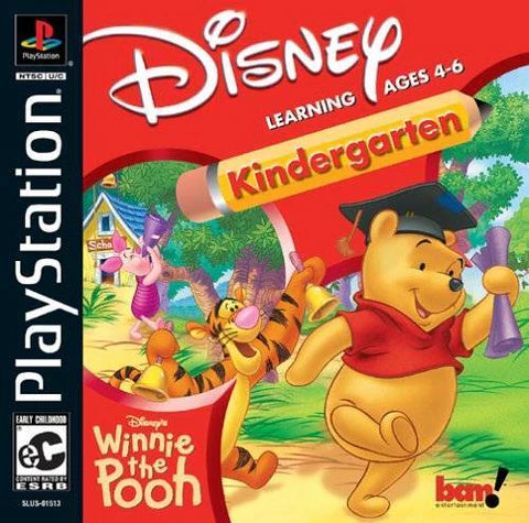 Disney's Winnie the Pooh Kindergarden – PlayStation 1 (PS1) cover art for retro video game