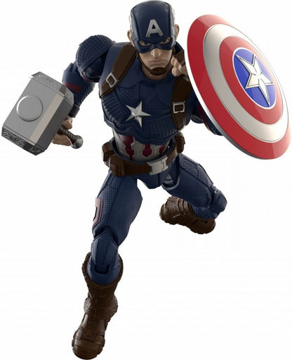 Blokees Marvel Infinity Saga Champion Class Captain America 81115 model kit, buildable superhero figure, articulated display model, Marvel collectible posed running figure
