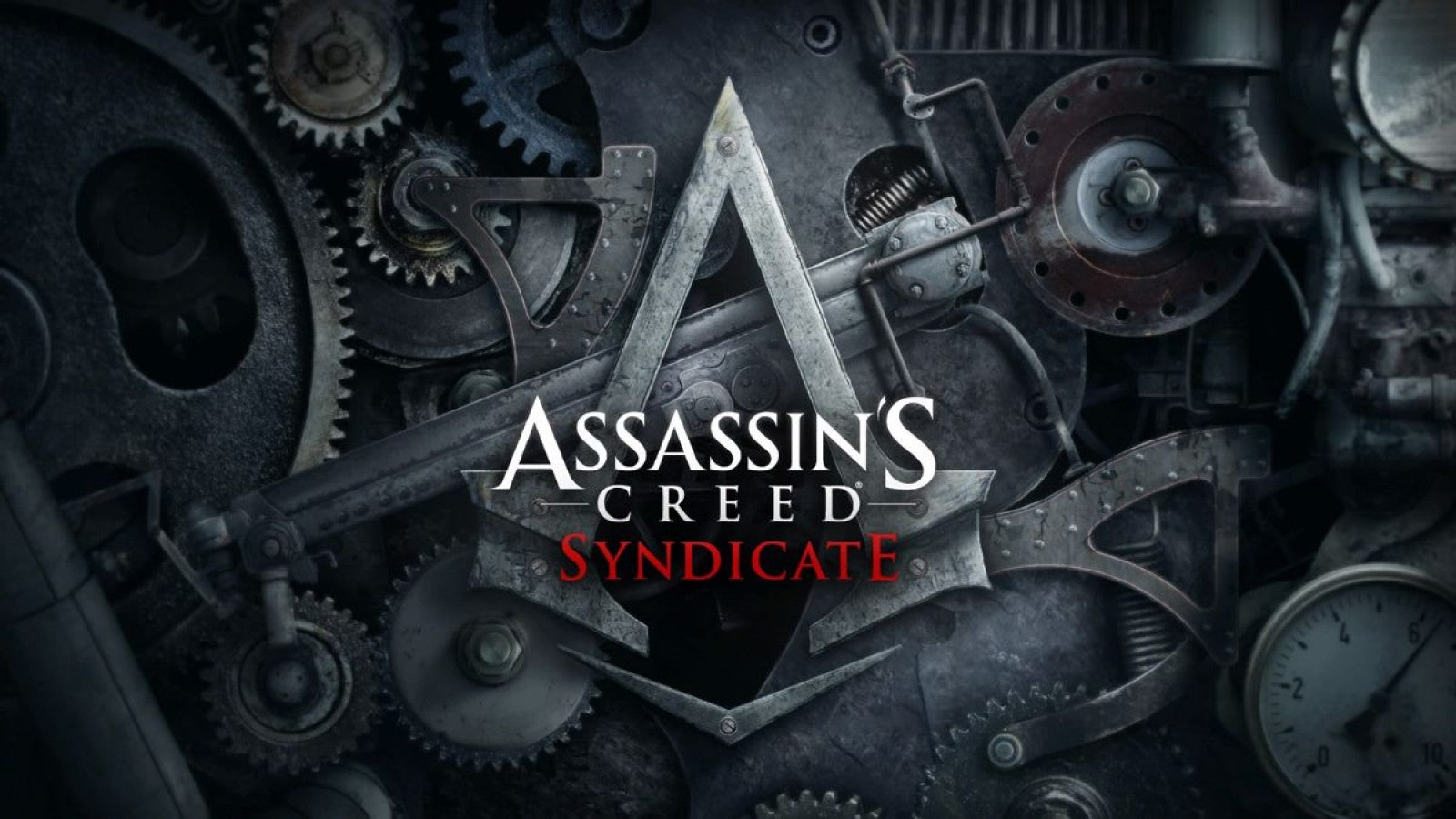 Assassin's Creed Syndicate Limited Edition PlayStation 4 game featuring open-world stealth action and collectible bonus content title screen