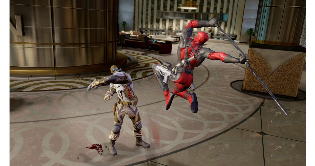 Deadpool Xbox 360 action hack and slash video game fourth-wall breaking humor by Marvel antihero guns sword gameplay