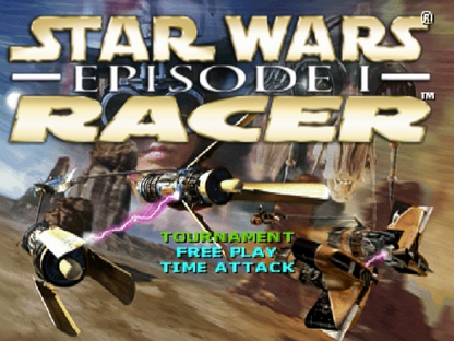 Star Wars Episode I Racer title screen for Nintendo 64 N64 video game
