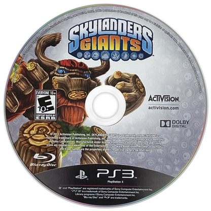 Skylanders: Giants disc art for PlayStation 3 (PS3) video game