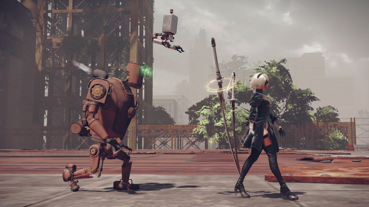 NieR Automata Game of the YoRHa Edition PlayStation 4 PS4 for action role playing video game fans featuring fast paced combat android characters open world exploration machine enemies powerful weapons character upgrades multiple story routes cinematic storytelling and Game of the YoRHa Edition additional content collectible gaming appeal gameplay