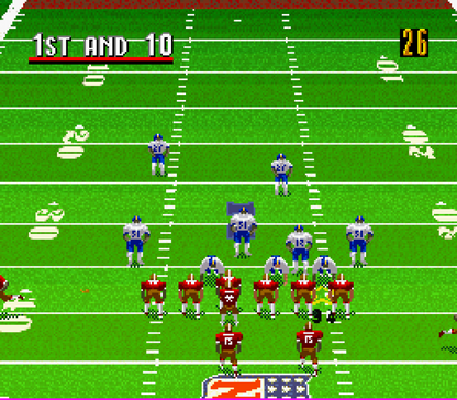 Madden NFL 96 for Super Nintendo Entertainment System with classic 16-bit football simulation theme gameplay