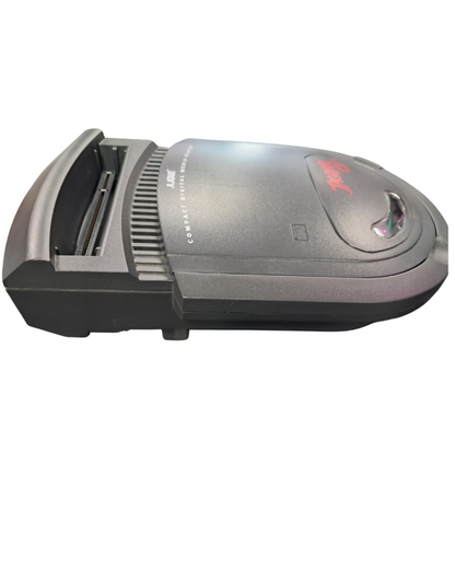 Retro Atari Jaguar CD System complete in box inspired design featuring rare retro gaming hardware aesthetic vintage multimedia console add on compact disc technology futuristic 90s gaming innovation collectible classic gaming presentation console side 