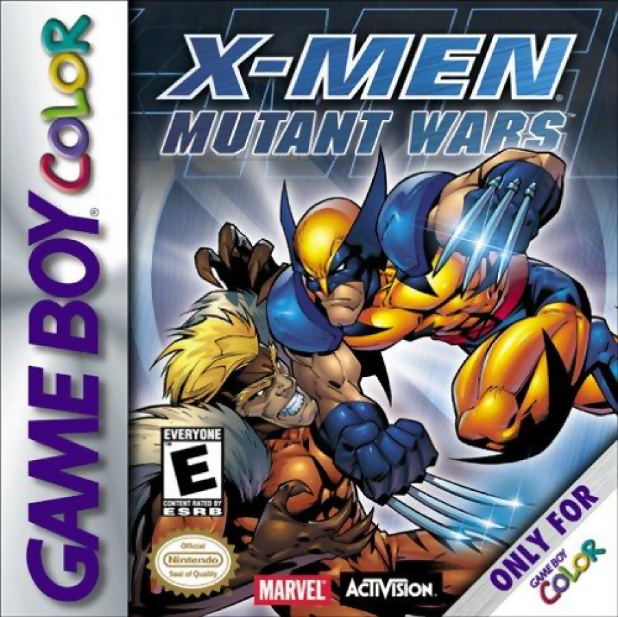 X-Men: Mutant Wars Game Boy Color action fighting video game cover art.