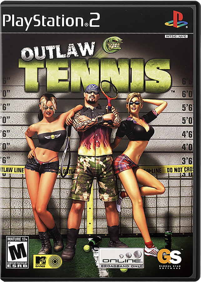 Outlaw Tennis cover art for PlayStation 2 (PS2) video game