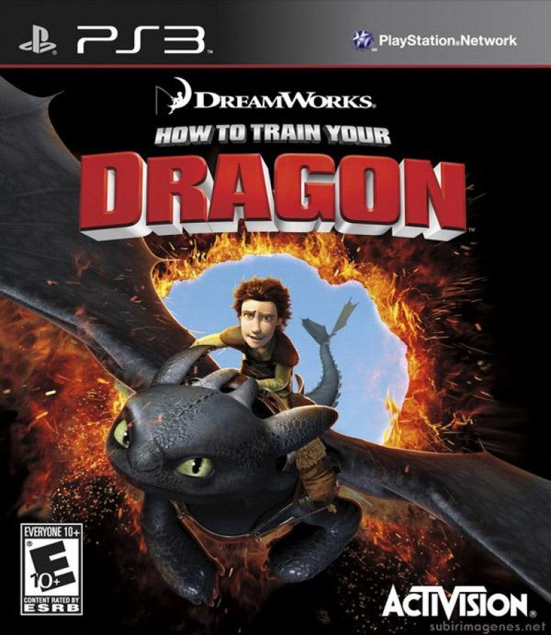 How to Train Your Dragon PlayStation 3 PS3 for retro video game enthusiasts featuring action adventure gameplay dragon training and battles fantasy world exploration character progression movie inspired quests family friendly multiplayer activities and collectible gaming appeal front cover 