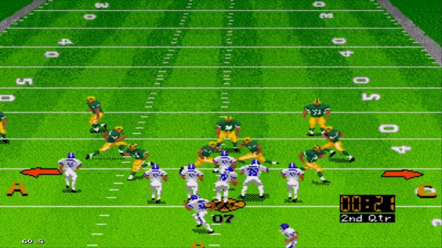 Madden NFL 98 Sega Genesis for retro video game enthusiasts featuring football simulation gameplay authentic NFL action strategic play calling team management mechanics competitive multiplayer sports challenges classic gridiron gameplay and collectible gaming appeal gameplay