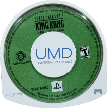 Peter Jackson's King Kong PlayStation Portable PSP for action adventure video game fans featuring first person survival gameplay cinematic storytelling jungle exploration intense dinosaur encounters giant creature battles immersive movie inspired adventure collectible gaming appeal UMD disc 