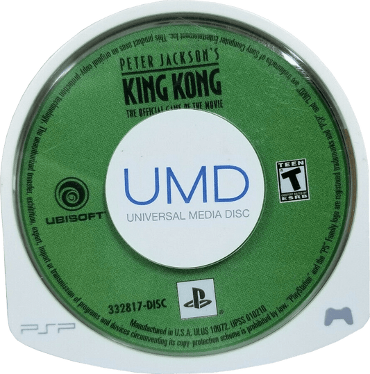 Peter Jackson's King Kong PlayStation Portable PSP for action adventure video game fans featuring first person survival gameplay cinematic storytelling jungle exploration intense dinosaur encounters giant creature battles immersive movie inspired adventure collectible gaming appeal UMD disc 