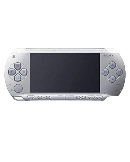PlayStation Portable 1000 Console PSP Silver JP Import Sony handheld gaming system PSP-1000 Japanese import silver edition UMD portable gaming console retro gaming hardware multimedia device PlayStation Portable system front 