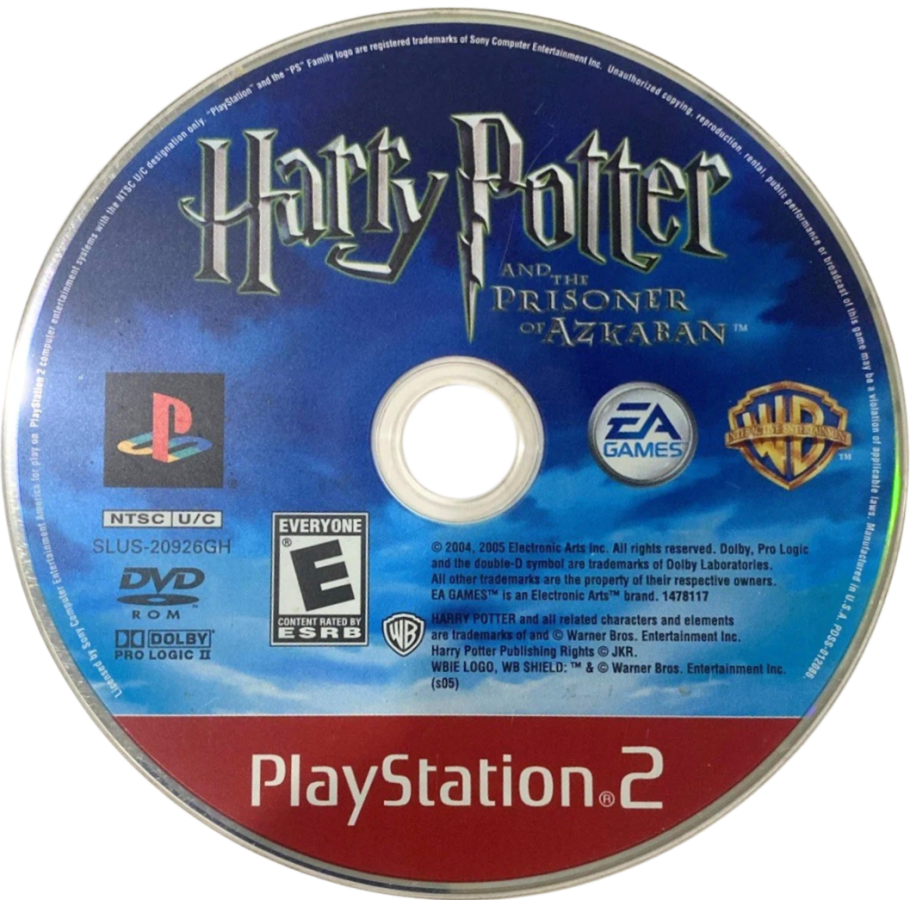 Harry Potter and the Prisoner of Azkaban PS2 PlayStation 2 action adventure game retro video game disc Greatest Hits edition