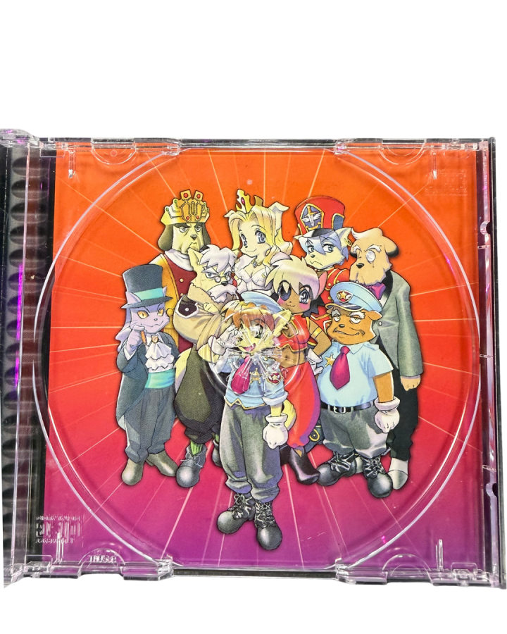Tail Concerto PlayStation PS1 for action adventure video game fans featuring anime inspired storytelling 3D platforming gameplay robot mech combat charming anthropomorphic characters puzzle solving exploration colorful fantasy world classic cyberpunk adventure collectible gaming appeal inside of case