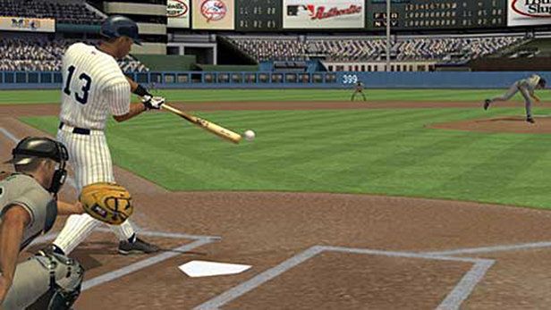 MLB PlayStation Portable PSP video game, baseball sports simulation, Major League Baseball teams and players, handheld console title gameplay screenshot