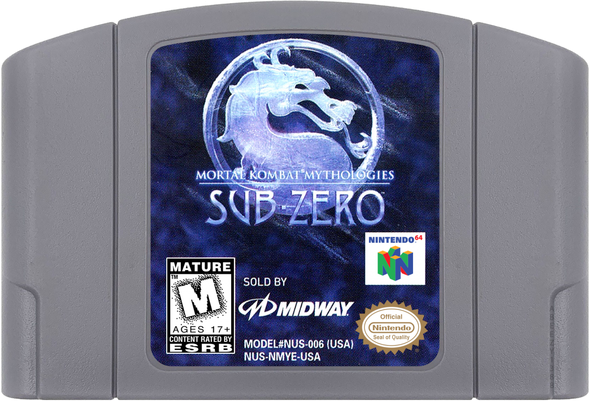 Mortal Kombat Mythologies: Sub-Zero cartridge for Nintendo 64 (N64) video game