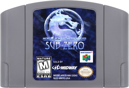 Mortal Kombat Mythologies: Sub-Zero cartridge for Nintendo 64 (N64) video game