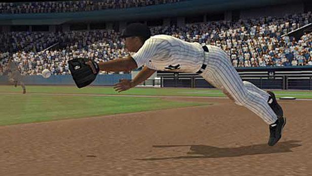 MLB PlayStation Portable PSP video game, baseball sports simulation, Major League Baseball teams and players, handheld console title gameplay screenshot