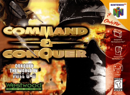 Command and Conquer cover art for Nintendo 64 (N64) video game