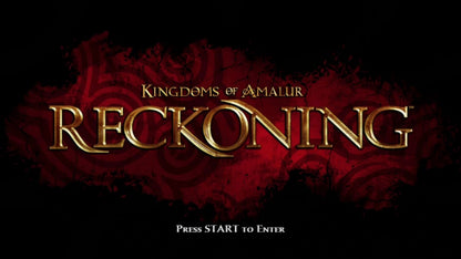 Kingdoms of Amalur: Reckoning Xbox 360 title screen for action role-playing video game
