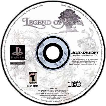 Legend of Mana PS1 PlayStation 1 action RPG fantasy adventure game Square Enix JRPG hand drawn art co op gameplay retro video game disc